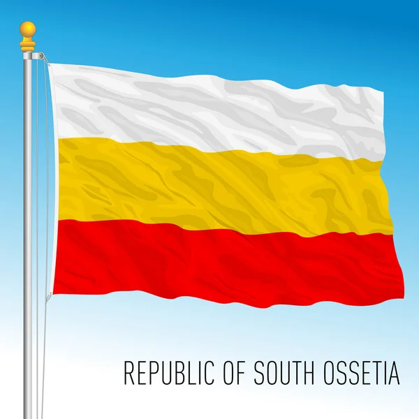 Zuid Ossetië Officiële Nationale Vlag Aziatisch Land Vectorillustratie — Stockvector