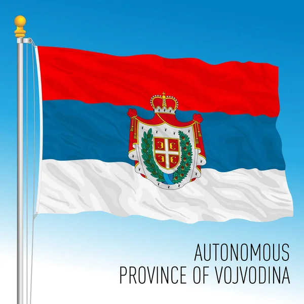 Vojvodina Officiella Regionala Flagga Serbien Vektor Illustration — Stock vektor