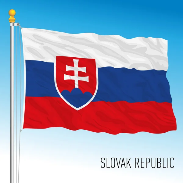 Slovakien Officiell Nationell Flagga Europeiska Unionen Vektor Illustration — Stock vektor