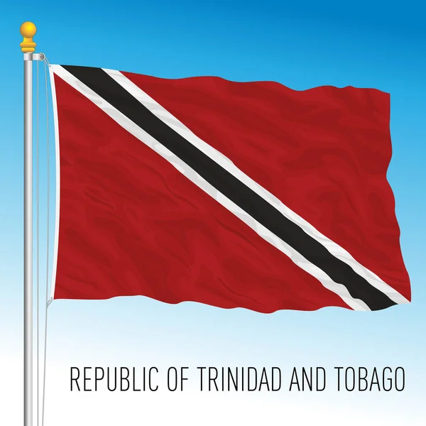 Trinidad Und Tobago Offizielle Nationalflagge Karibik Land Vektorillustration — Stockvektor