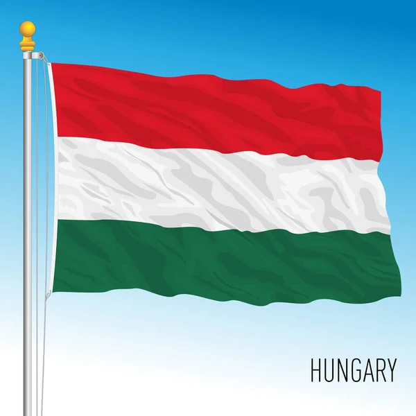Ungern Officiell Nationell Flagga Europeiska Unionen Vektor Illustration — Stock vektor