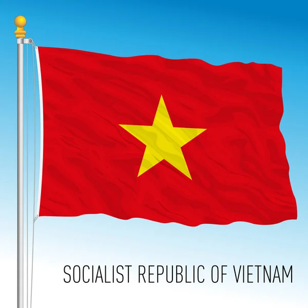 ベトナム公式国旗 アジアの国 ベクトルイラスト — ストックベクタ