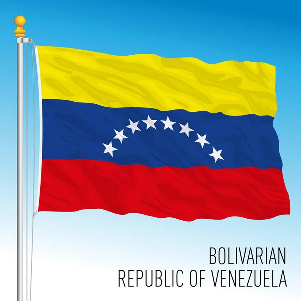 Venezuela Drapeau National Officiel Amérique Sud Illustration Vectorielle — Image vectorielle