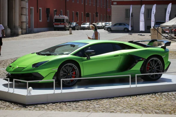 Modena Włochy Lipca 2021 Lamborghini Aventador Svj Szczegóły Samochodu Sportowego — Zdjęcie stockowe