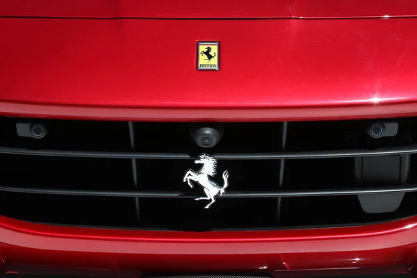 Modena Italy July 2021 Ferrari Portofino Sport Car Detail Motor — Stock Photo, Image