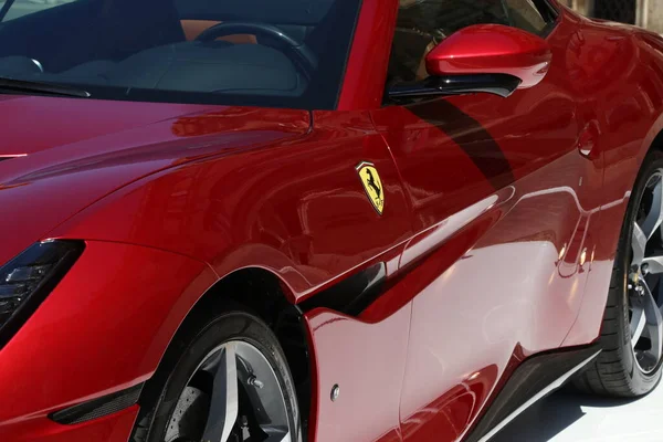 Modena Italy July 2021 Ferrari Portofino Sport Car Detail Motor — Stock Photo, Image