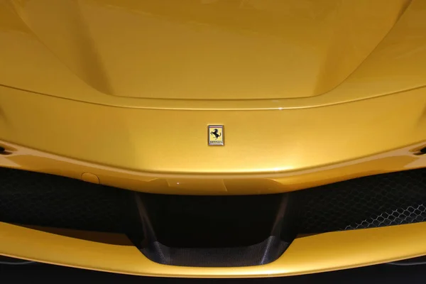 Módena Italia Julio 2021 Ferrari Sf90 Spider Sport Car Detail — Foto de Stock