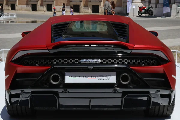 Modena Italia Julio 2021 Lamborghini Huracan Evo Rwd Sport Car — Foto de Stock
