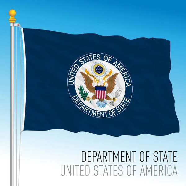 Drapeau Département État Américain États Unis Amérique Illustration Vectorielle — Image vectorielle