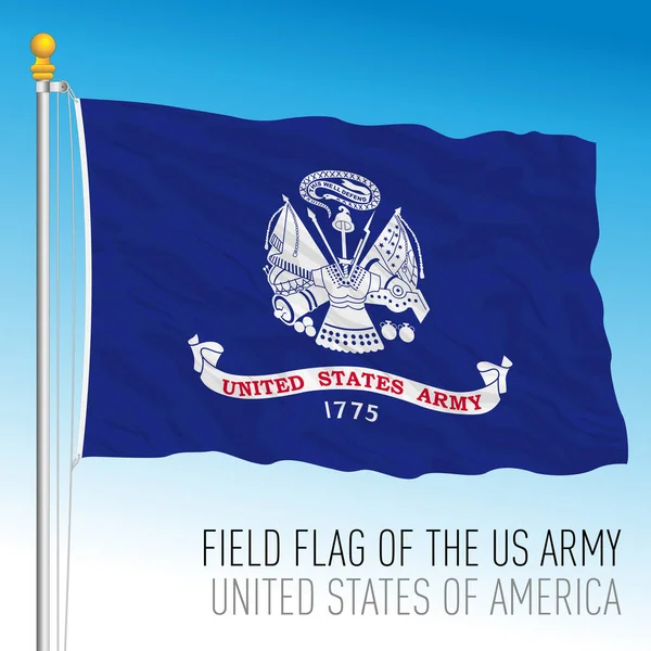 Army Field Flag Stati Uniti America Illustrazione Vettoriale — Vettoriale Stock