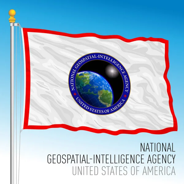 Bandeira Agência Nacional Inteligência Geoespacial Dos Eua United Staes America — Vetor de Stock