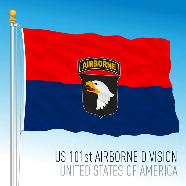 101St Airborne Division Flag United States America Vector Illustration — 스톡 벡터