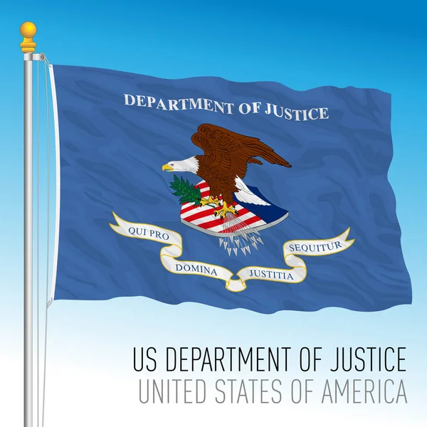 Department Justice Flag United States America Vector Illustration — 图库矢量图片