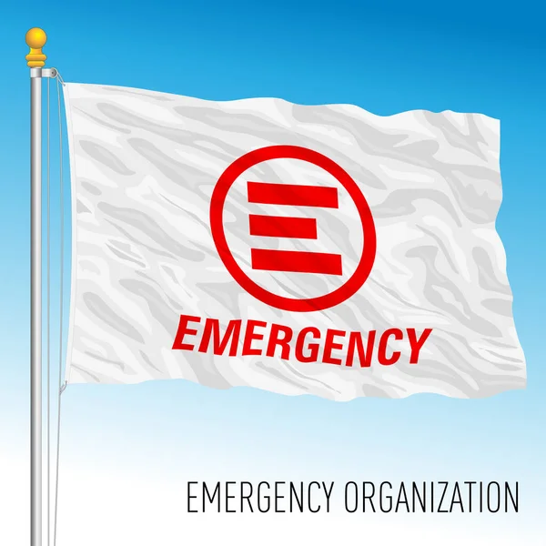 Drapeau Des Organisations Non Gouvernementales Urgence Illustration Vectorielle — Image vectorielle
