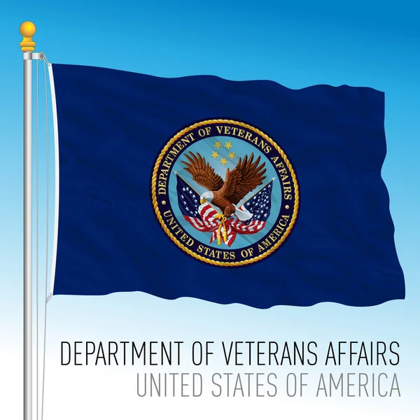 Department Veterans Affairs Flag United States America Vector Illustration — Vettoriale Stock