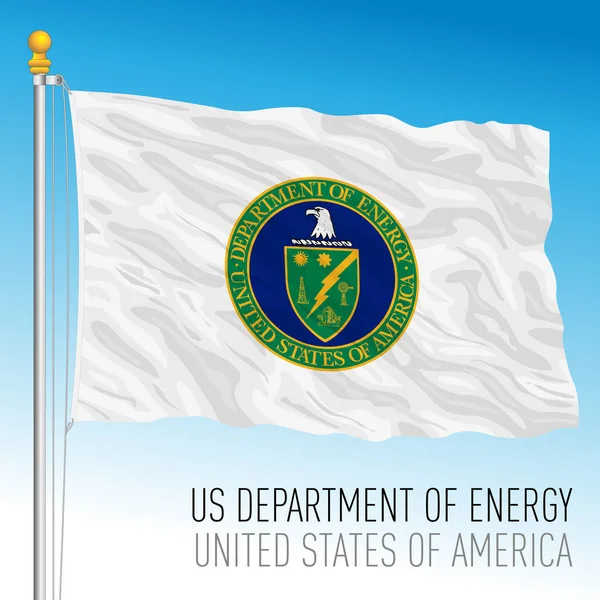 Bandeira Departamento Energia Dos Eua Estados Unidos América Ilustração Vetorial — Vetor de Stock