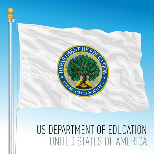 Bandeira Departamento Educação Dos Eua Estados Unidos América Ilustração Vetorial —  Vetores de Stock