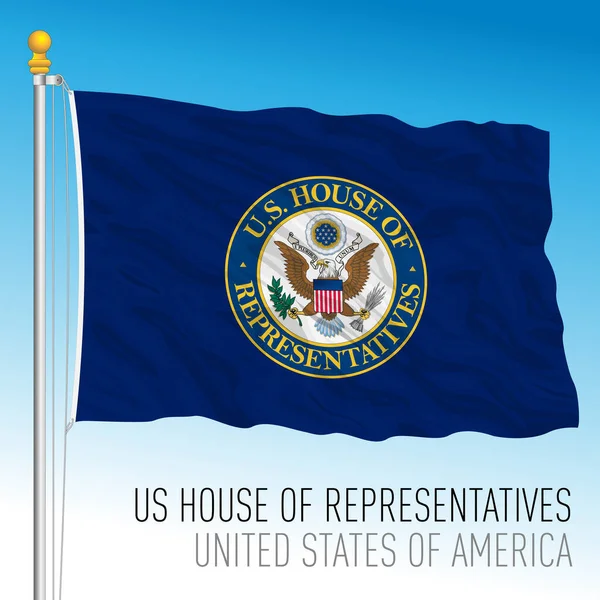 House Representanter Officiella Flagga Amerikas Förenta Stater Vektor Illustration — Stock vektor