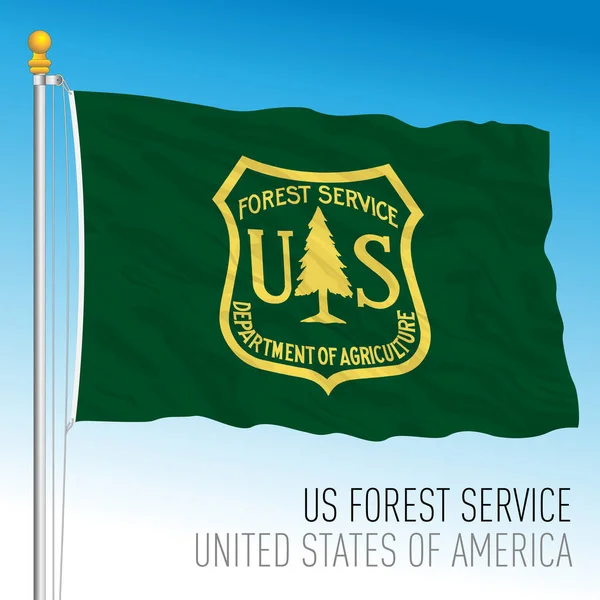 Bandeira Serviço Florestal Dos Estados Unidos Estados Unidos América Ilustração —  Vetores de Stock