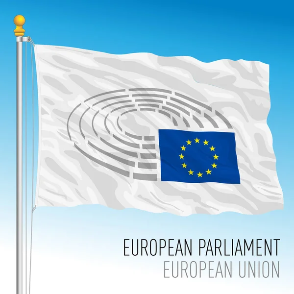 Прапор Європейського Парламенту Інституція Європейського Союзу Векторна Ілюстрація — стоковий вектор