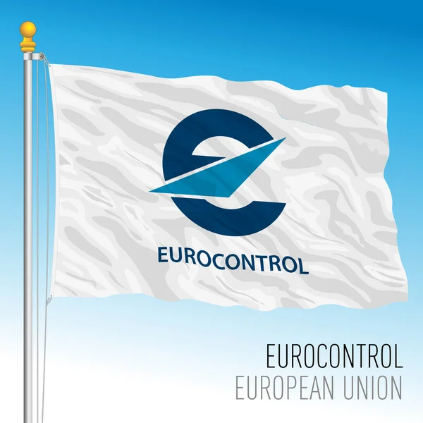 Eurocontrol Zászló Európai Unió Kórokozó Átvivő Ábra — Stock Vector