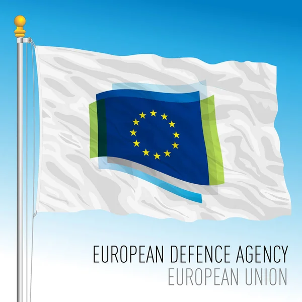Прапор Європейського Оборонного Агентства Європейський Союз Векторна Ілюстрація — стоковий вектор