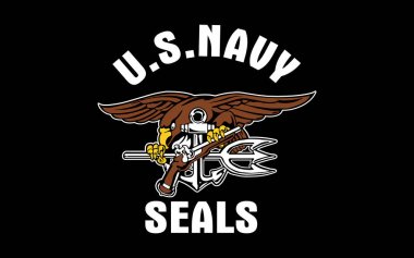 US Navy Seals flag, United States of America, vector illustration clipart