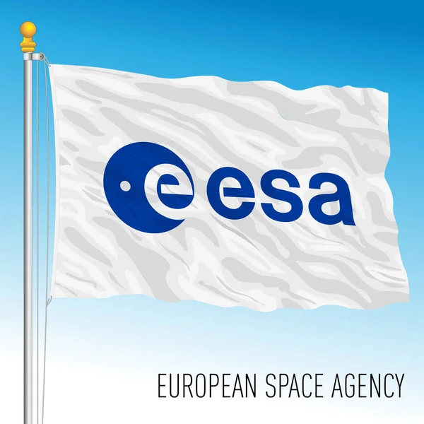 Agenzia Spaziale Europea Bandiera Illustrazione Vettoriale — Vettoriale Stock