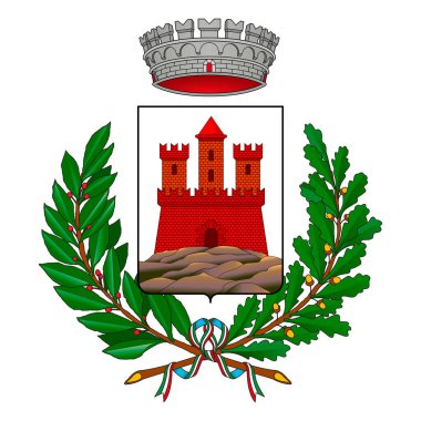 Fiumalbo şehri, Modena, İtalya, belediyenin arması, vektör illüstrasyonu