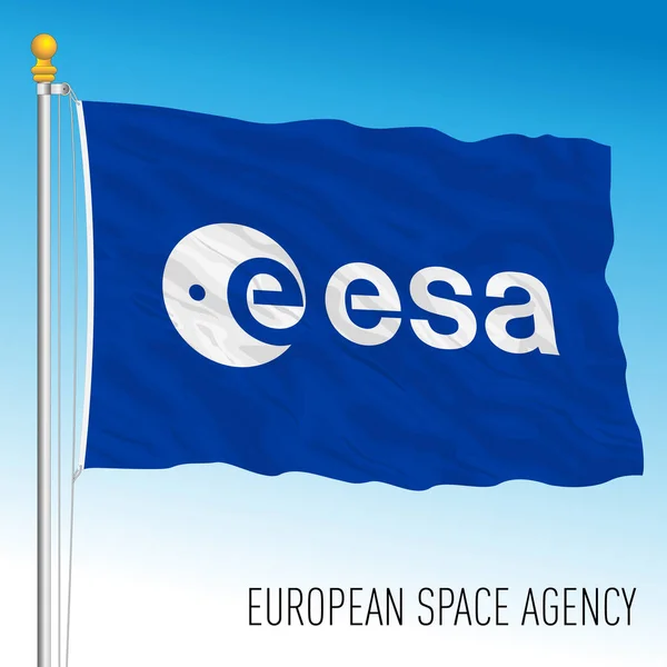 Прапор Європейського Космічного Агентства Європа Векторна Ілюстрація — стоковий вектор