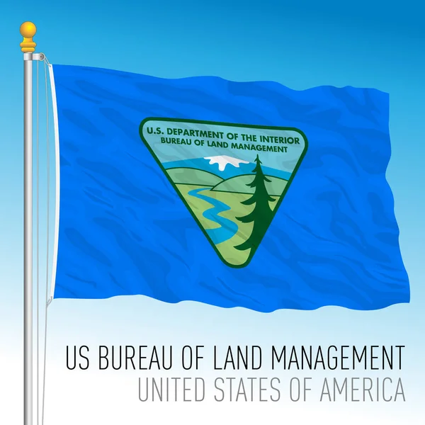 Bureau Land Management Flag Estados Unidos América Ilustração Vetorial — Vetor de Stock