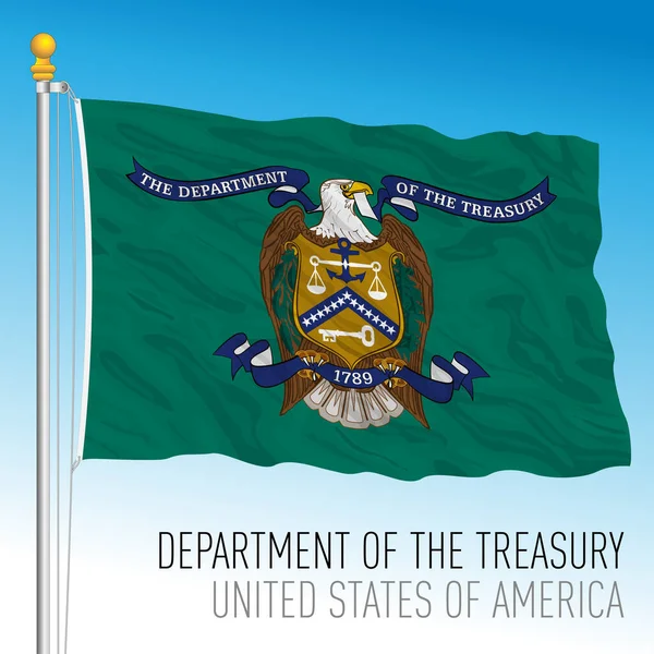 Department Treasury Flag Estados Unidos América Ilustração Vetorial — Vetor de Stock