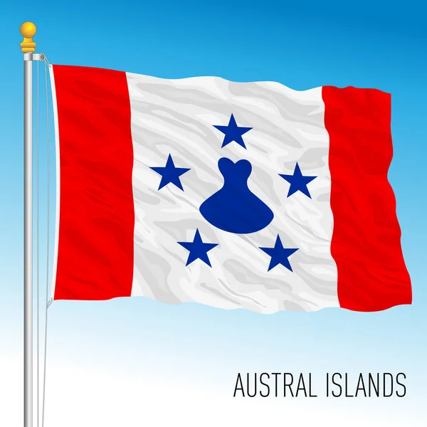 Drapeau National Officiel Des Îles Australes Fédération Micronésie Océanie Illustration — Image vectorielle