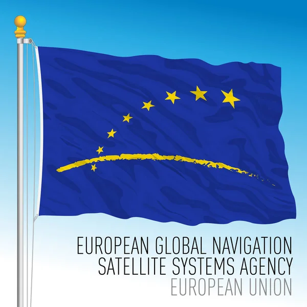 European Global Navigation Satellite Sytems Agency Flag European Union Vector — стоковий вектор