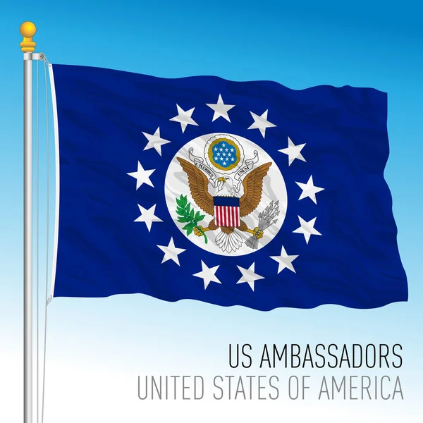 Bandera Los Embajadores Los Estados Unidos Estados Unidos América Ilustración — Archivo Imágenes Vectoriales