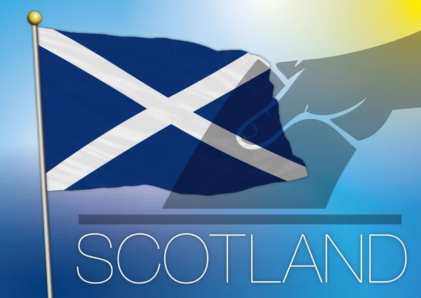 Scotland flag and vote symbol — Stock Vector