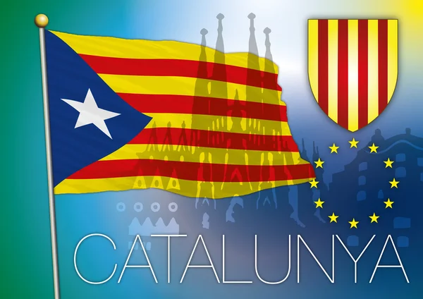 Katalonien-Flagge — Stockvektor