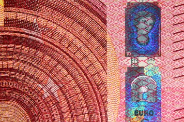 Ten euro new banknote 10 clipart