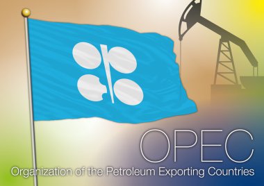 Opec flag Organization of the Petroleum Exporting Countries clipart