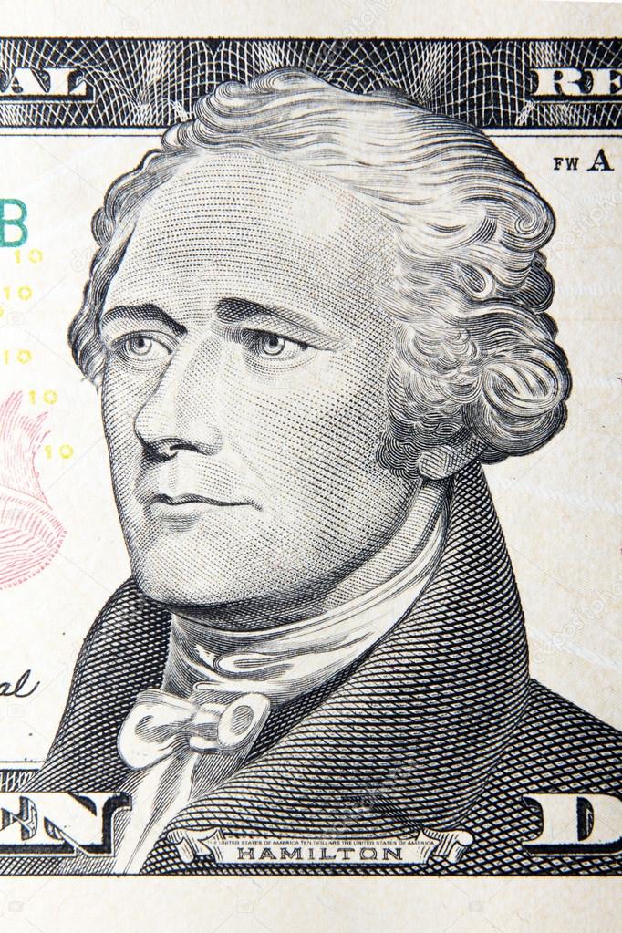 Alexander hamilton, us dollars portrait