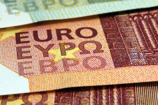 Euro-Banknoten und -Münzen 2014 — Stockfoto