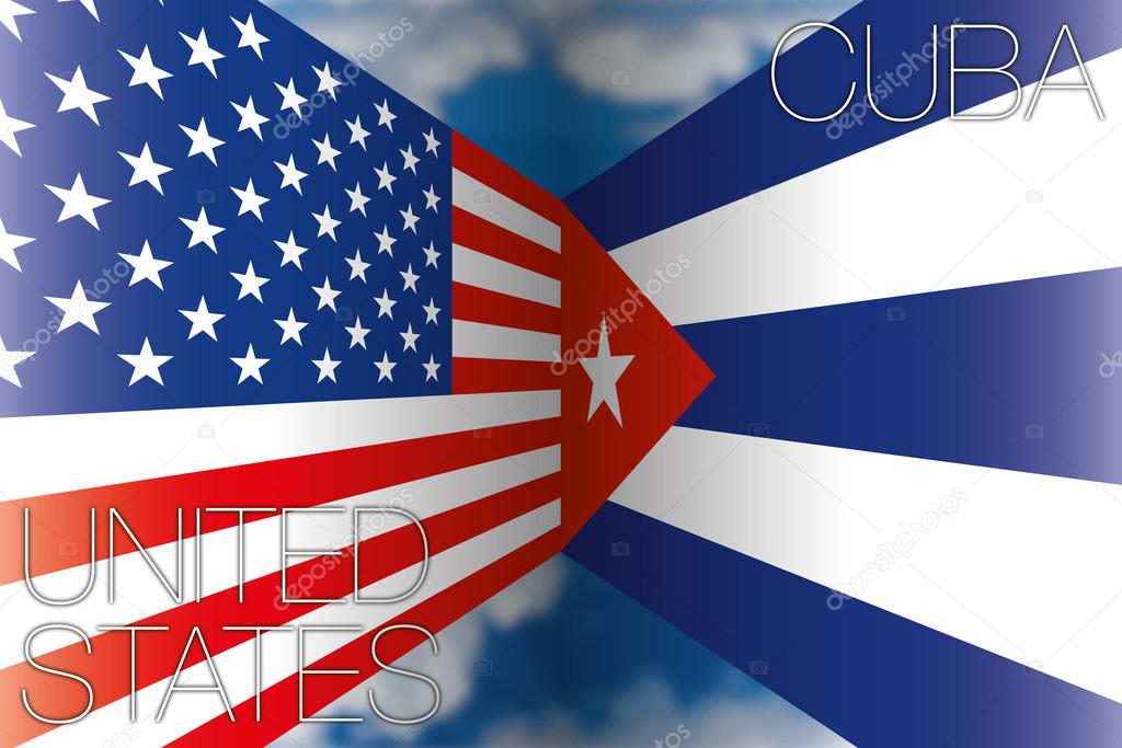 Cuba vs EE.UU. banderas 2021