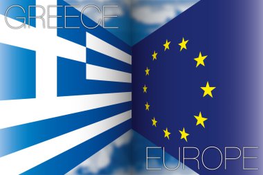 Europe vs greece flags