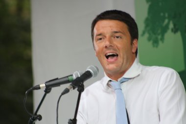 Matteo Renzi, italian politician,  pd convention bologna 2014 clipart