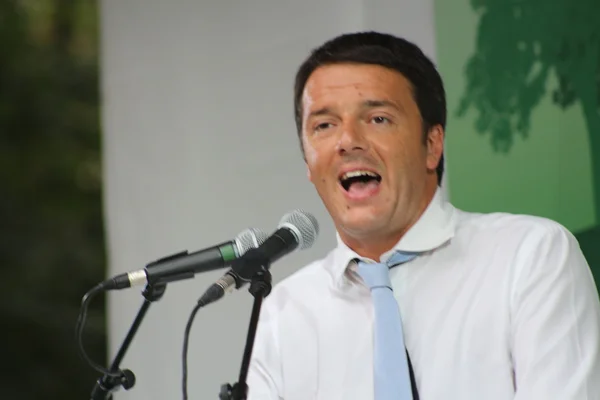 Matteo renzi, italienischer politiker, pd convention bologna 2014 — Stockfoto