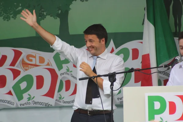 Matteo renzi, italian politician, bologna 2014 — Stock Photo, Image