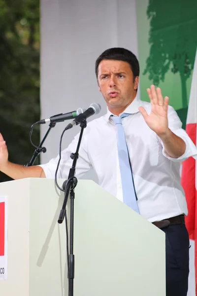 Boloňa, Itálie, 12 září 2013: Matteo Renzi, veřejná politika konference demokratická strana — Stock fotografie