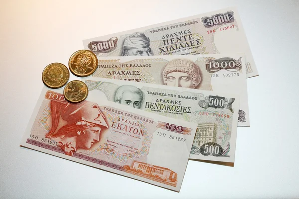 Griechische Drachmen — Stockfoto