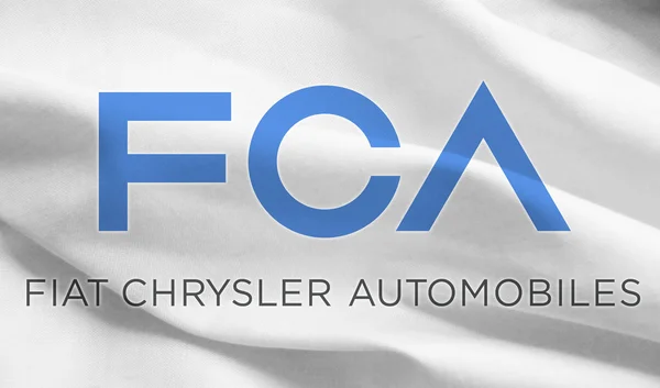 Fca flag, fiat and crysler automobile industries — Stock fotografie