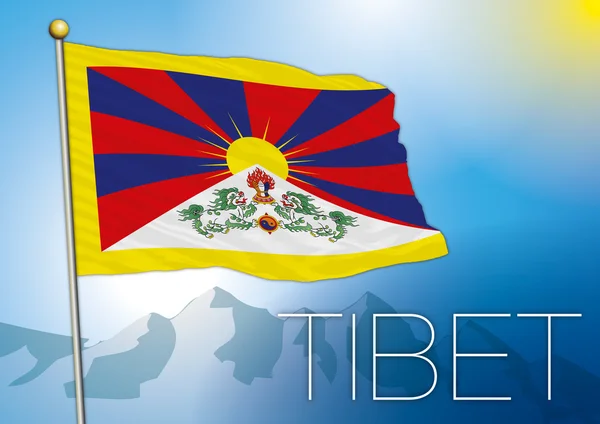 Bandera del Tíbet — Vector de stock